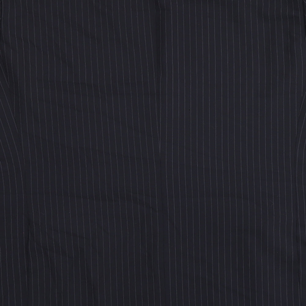 Marks & Spencer Mens Blue Striped Polyester Jacket Suit Jacket Size 48 Regular