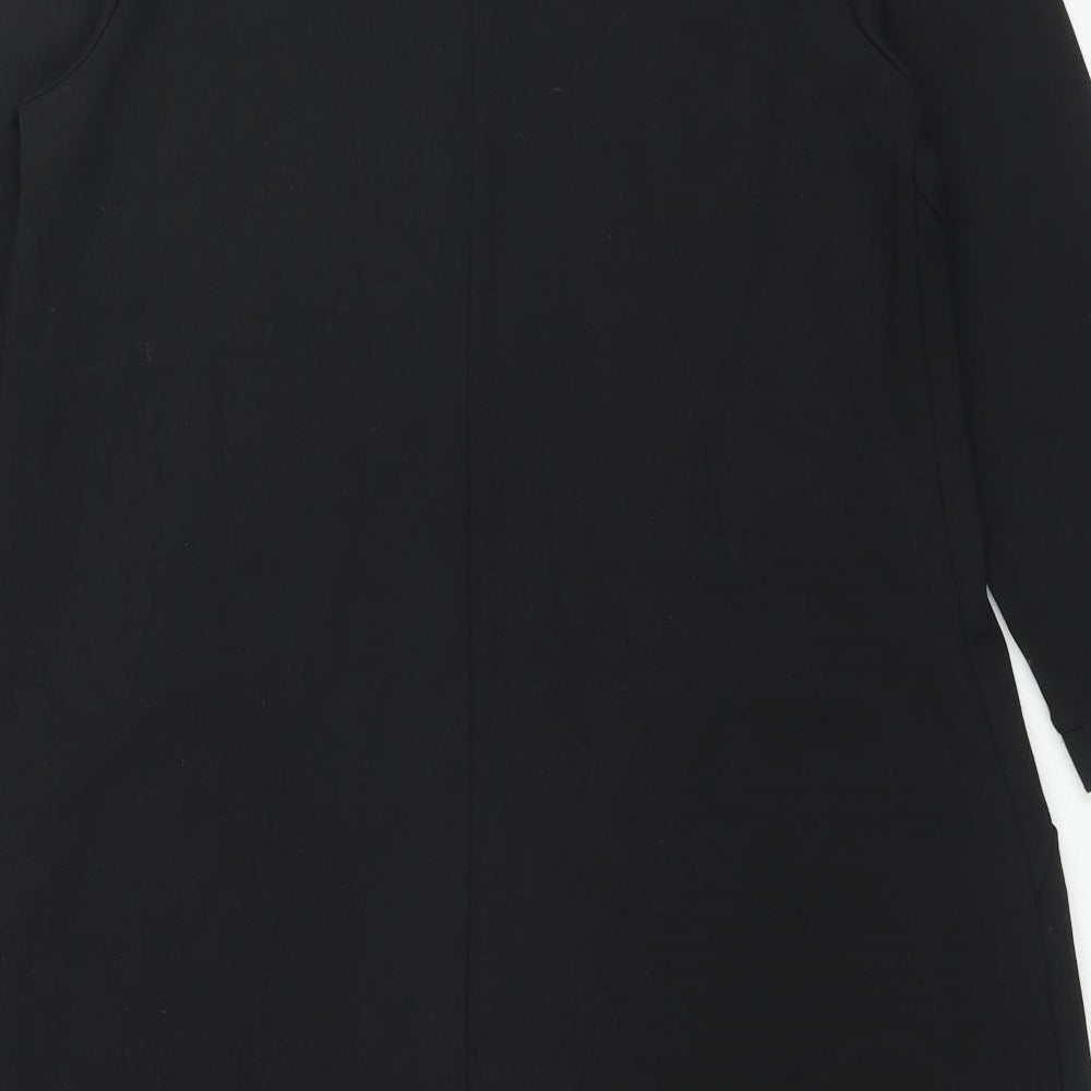 BPC Collection Womens Black Polyester A-Line Size M Round Neck Pullover