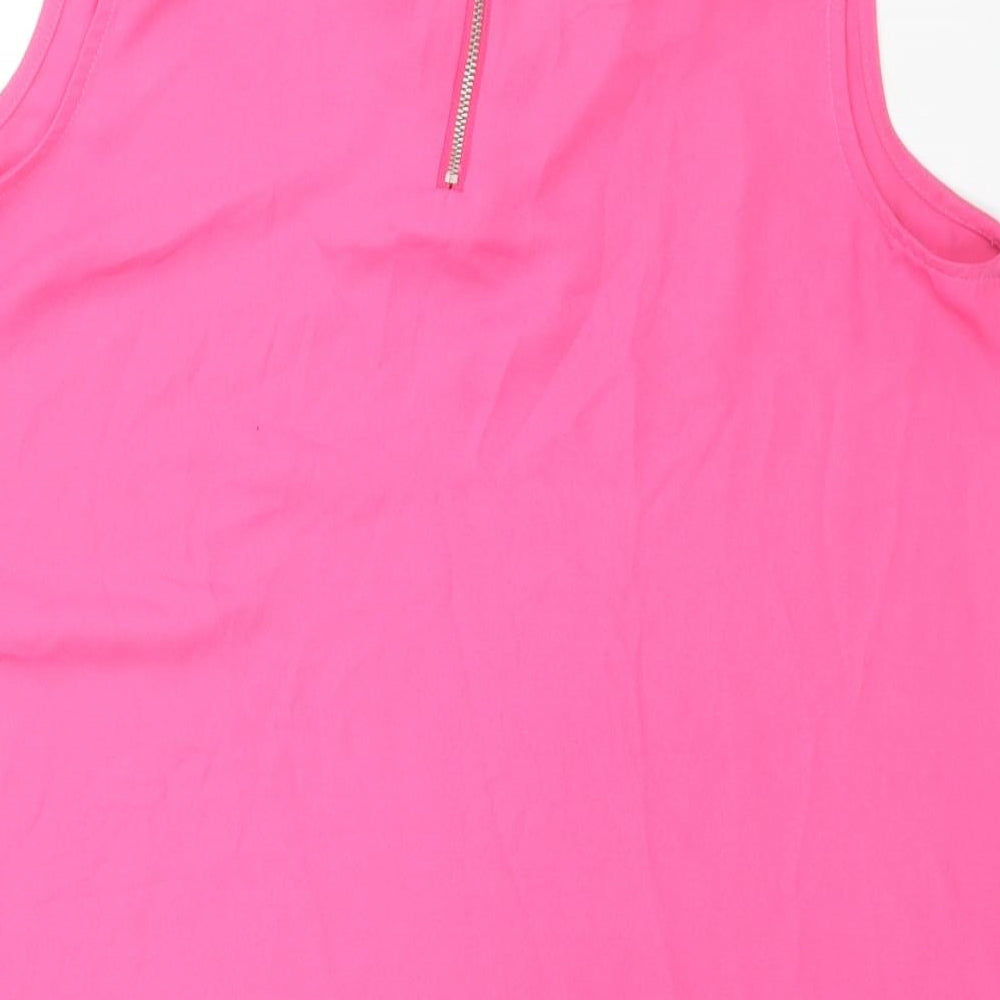 Red Herring Womens Purple Polyester Basic Tank Size 12 Round Neck