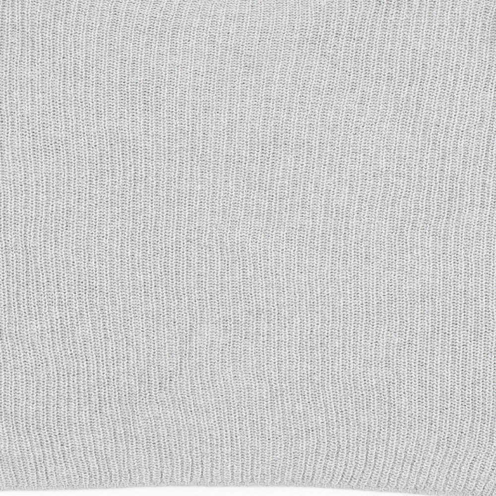 PRETTYLITTLETHING Womens Grey Round Neck Acrylic Pullover Jumper Size S