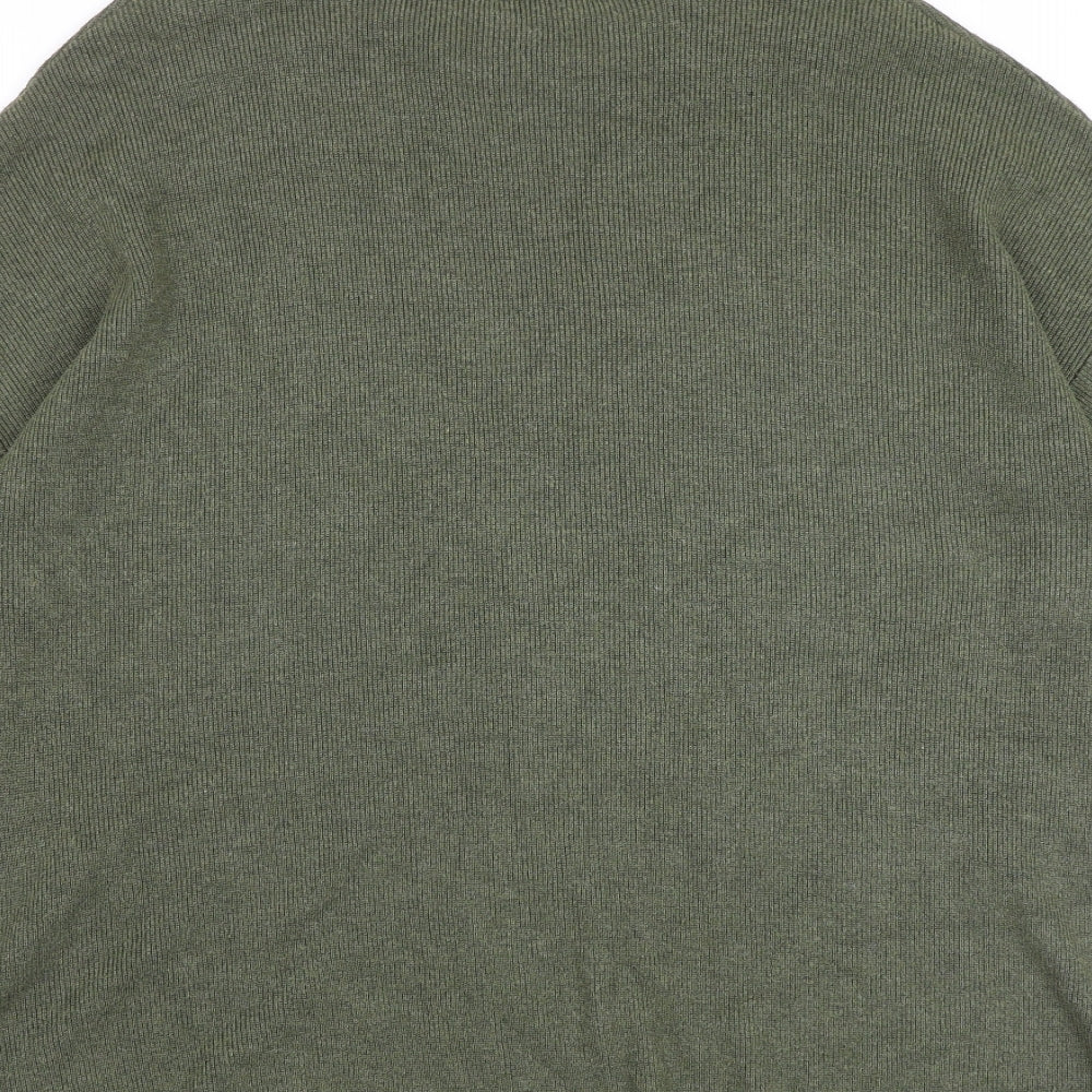 Warehouse Womens Green Round Neck Viscose Pullover Jumper Size 6