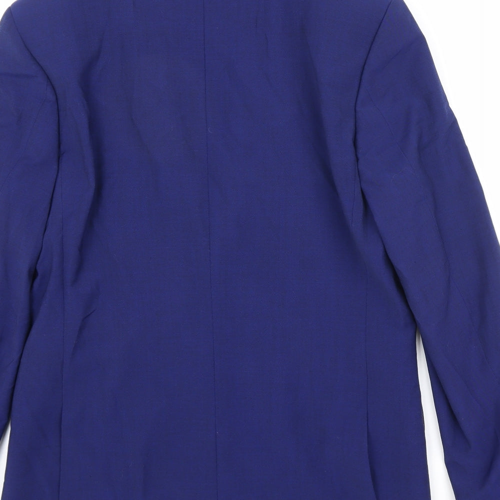 Marks & Spencer Mens Blue Wool Jacket Suit Jacket Size 36 Regular