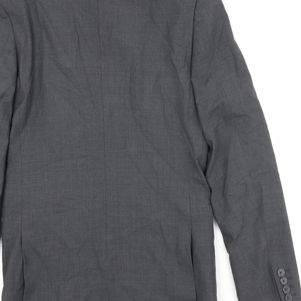 Marks & Spencer Mens Grey Wool Jacket Suit Jacket Size 34 Regular