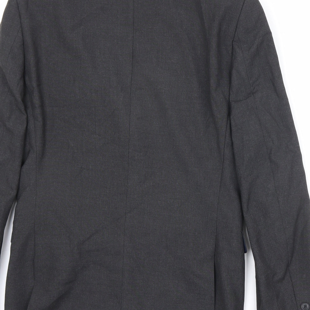 NEXT Mens Black Polyester Jacket Suit Jacket Size 36 Regular