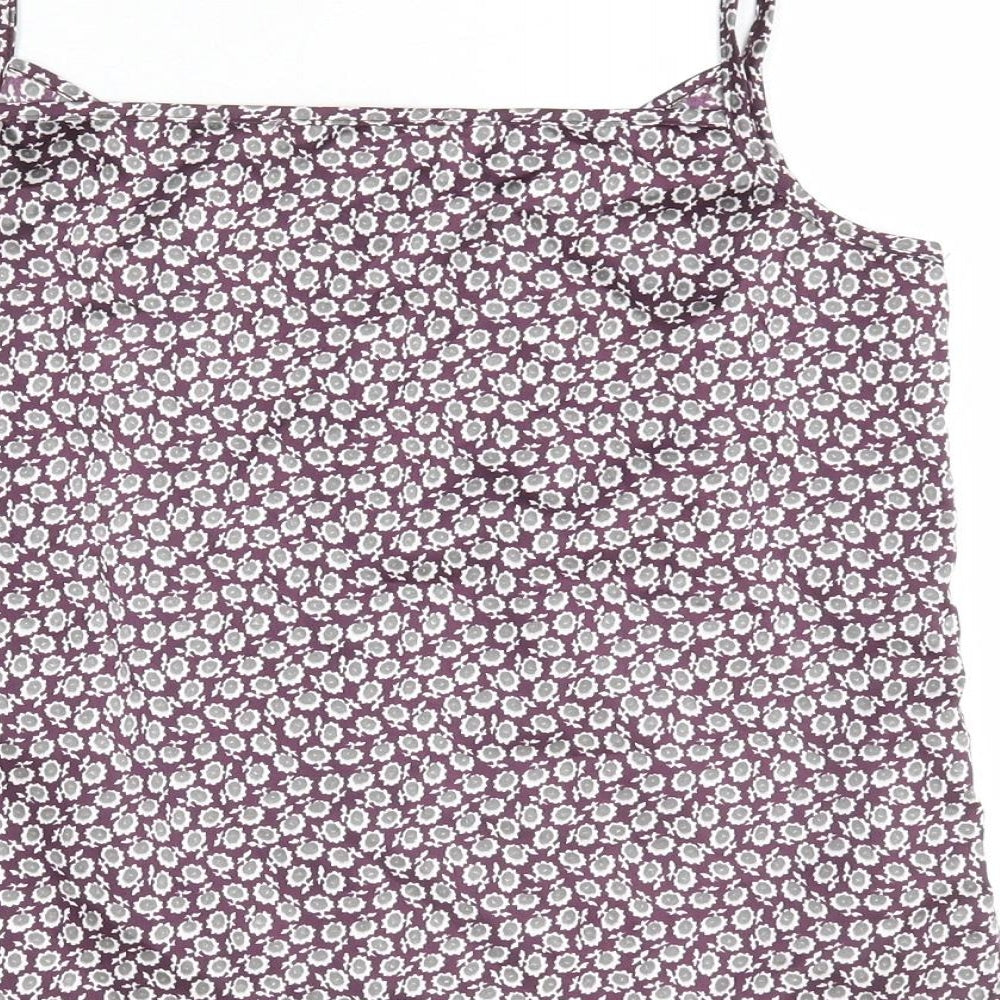 Verse Womens Multicoloured Floral Polyester Camisole Tank Size 8 Scoop Neck - Cropped