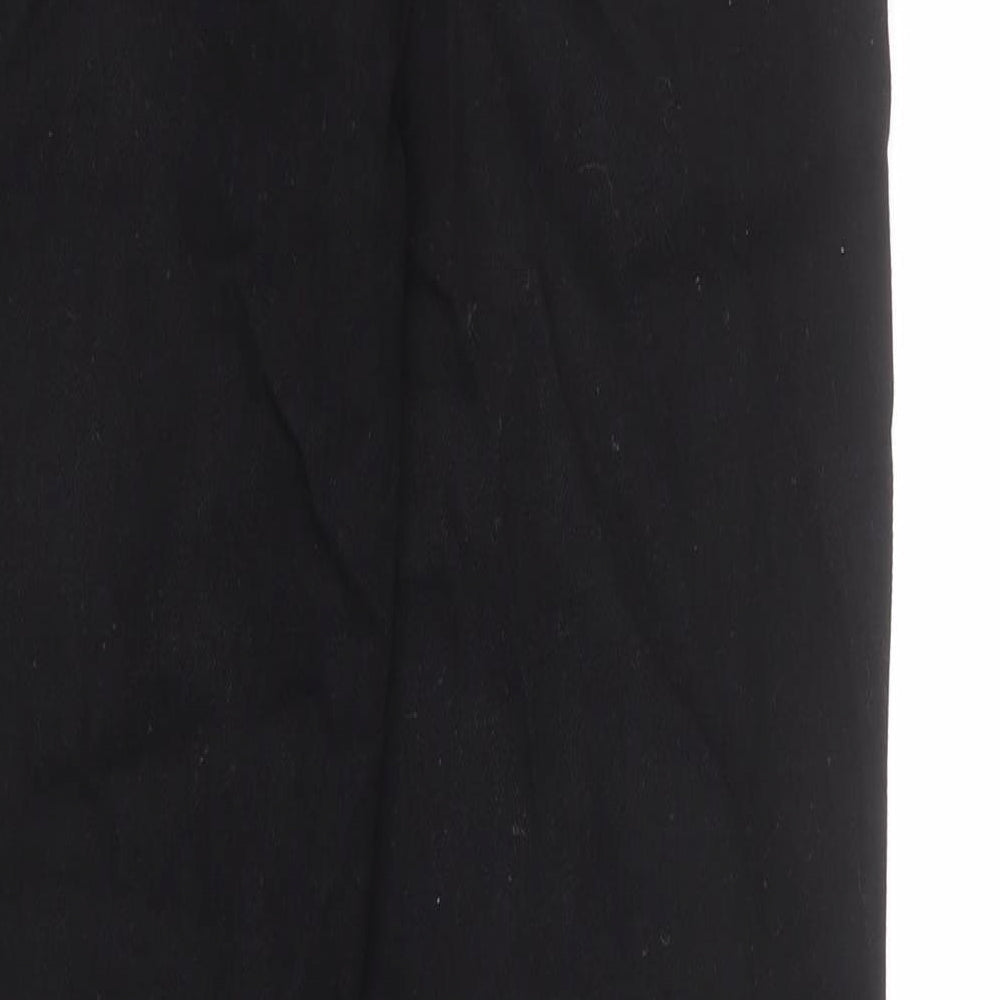 ASOS Womens Black Cotton Straight Jeans Size 25 in L34 in Regular Button