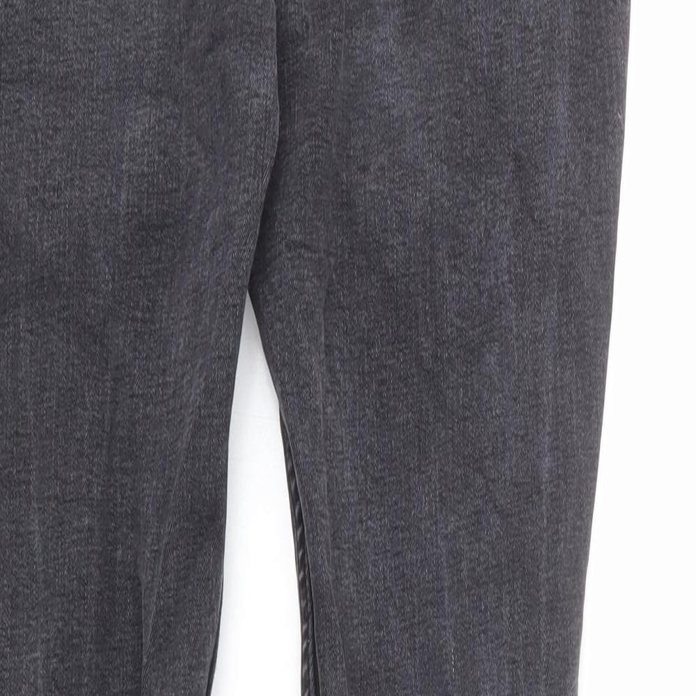 STATUS Mens Grey Cotton Skinny Jeans Size M L29 in Regular Zip