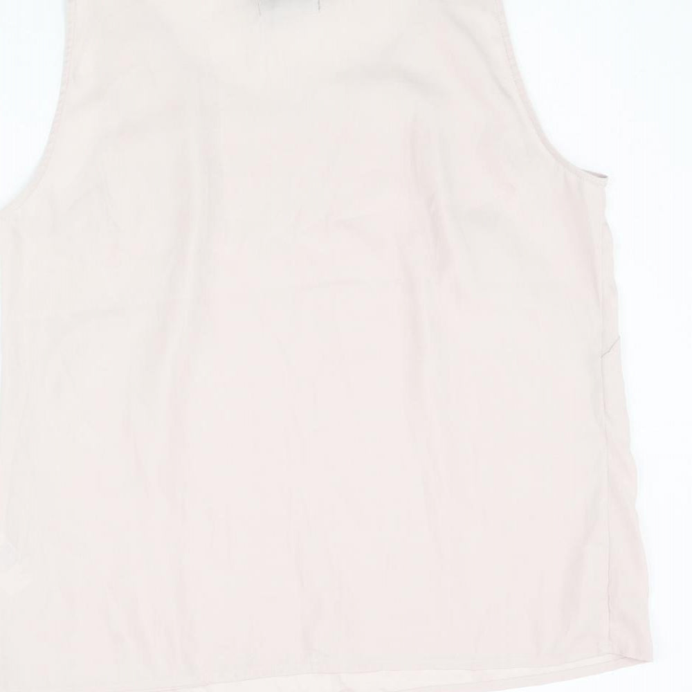 H&M Womens Pink Polyester Camisole Tank Size 14 Scoop Neck