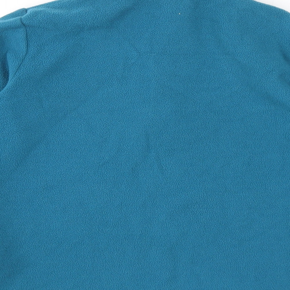 DECATHLON Girls Blue Polyester Pullover Sweatshirt Size 10 Years Pullover - Quarter-Zip