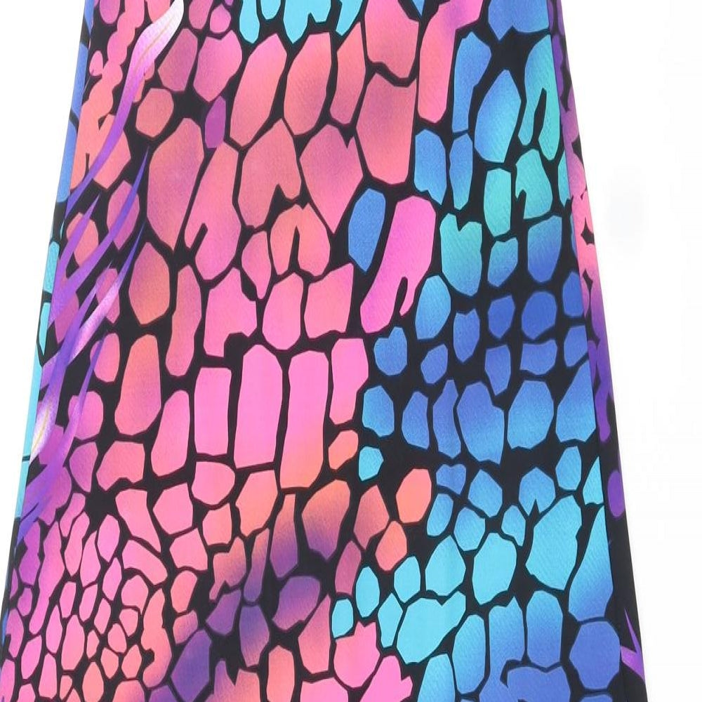 Select Womens Multicoloured Geometric Polyester Maxi Size 8 Sweetheart Pullover