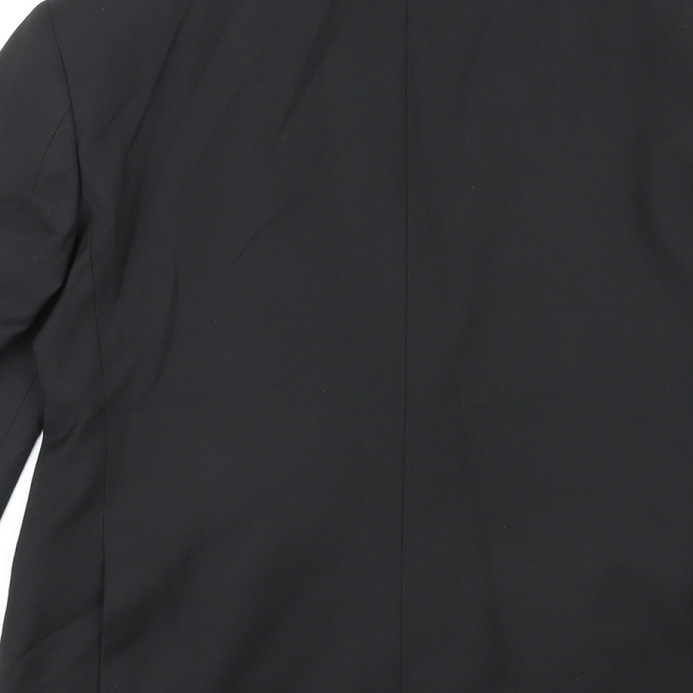 Marks & Spencer Mens Black Polyester Jacket Blazer Size 38 Regular