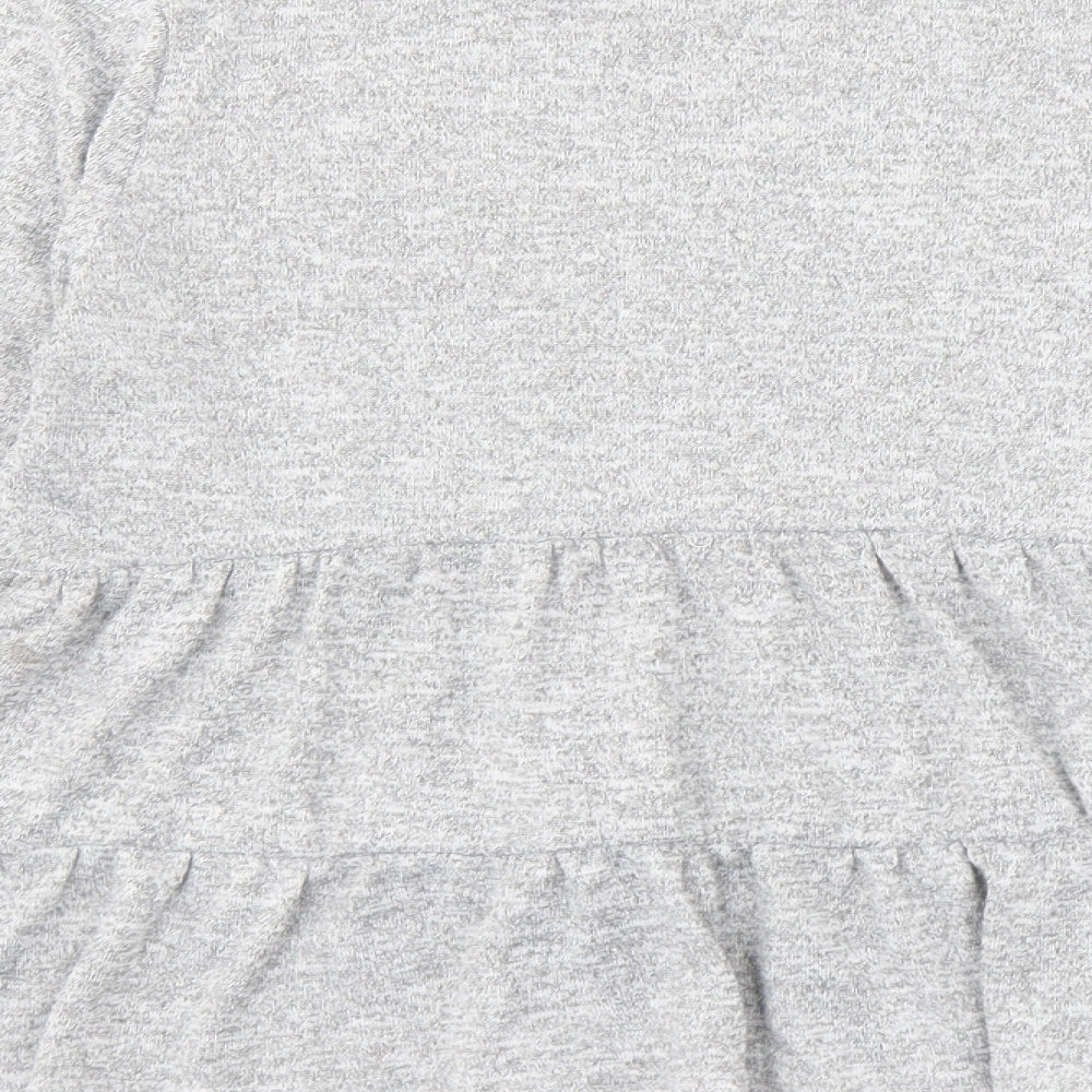 New Look Womens Grey Round Neck Polyester Pullover Jumper Size M