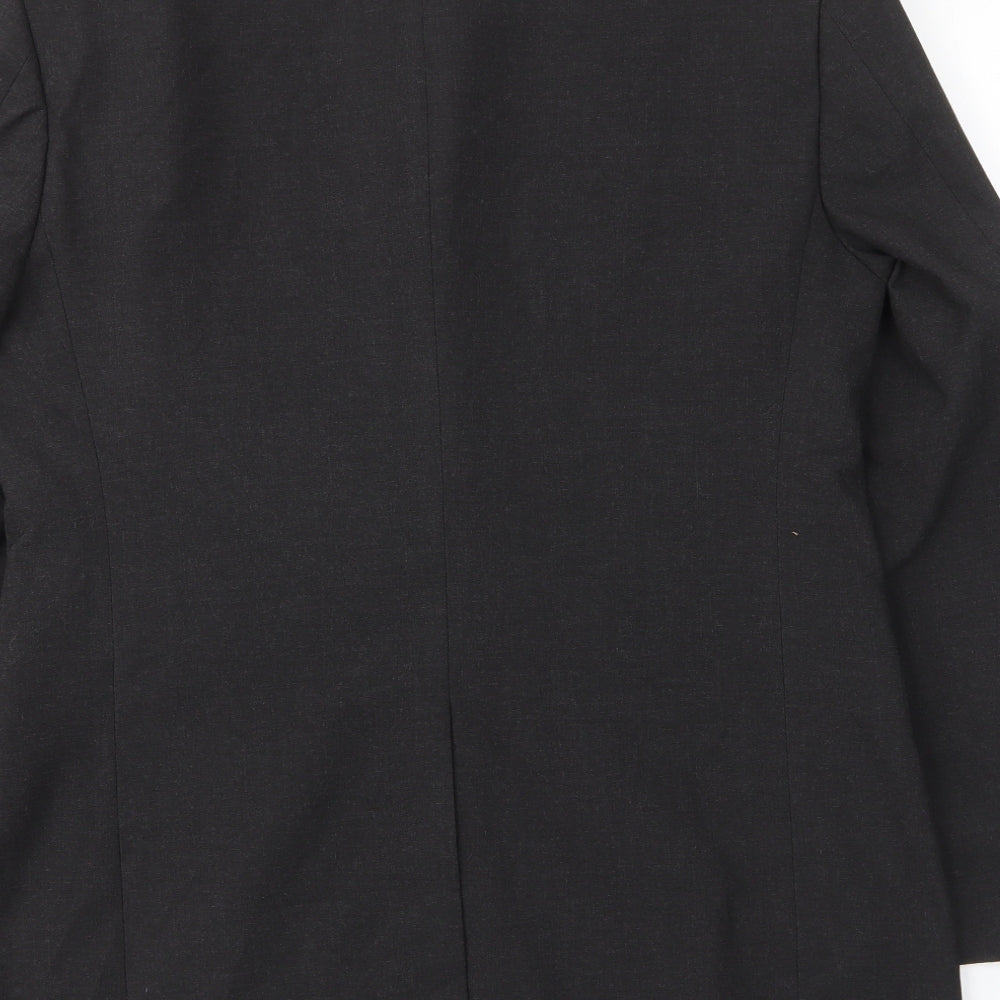 Marks & Spencer Mens Grey Polyester Jacket Suit Jacket Size 40 Regular - Inside pockets, Lined