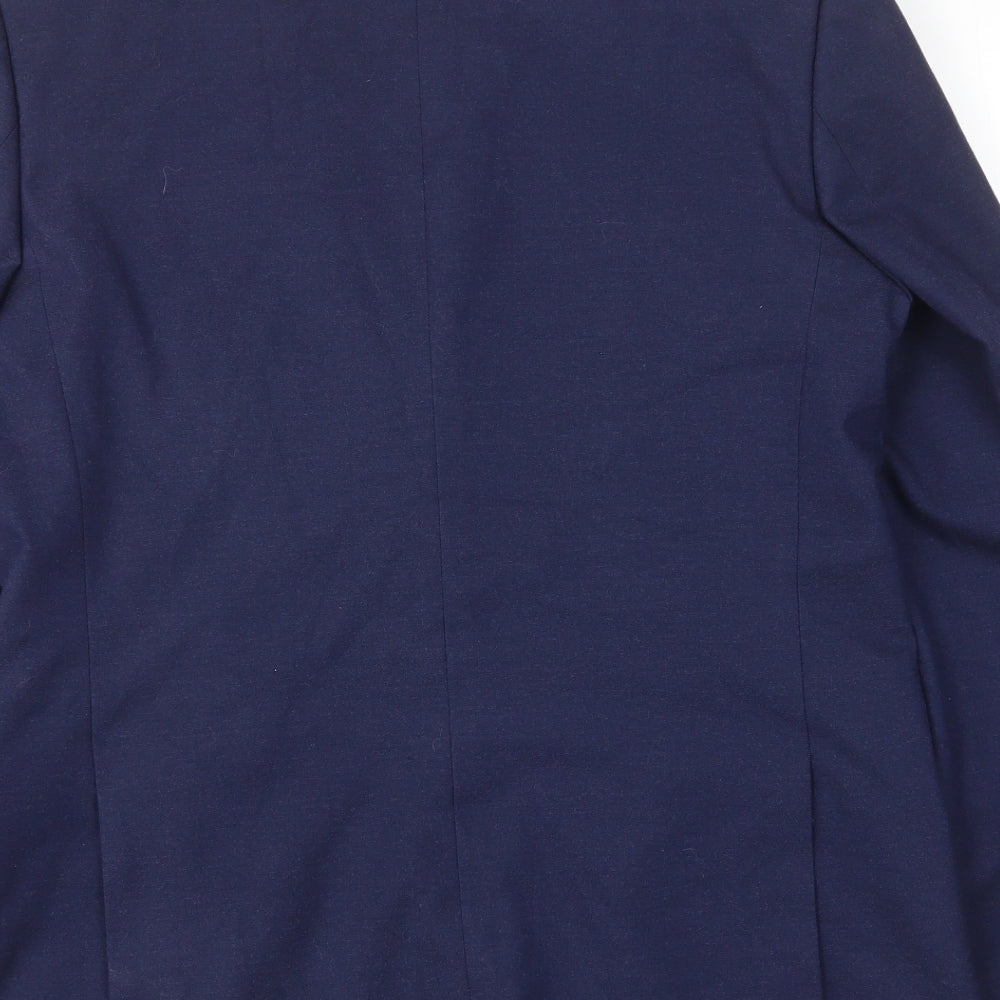 Marks & Spencer Mens Blue Polyester Jacket Suit Jacket Size 42 Regular - Inside pockets