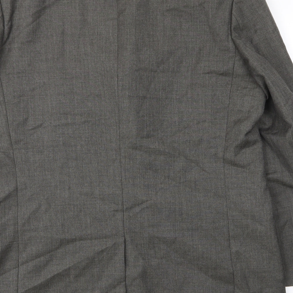 Karl Jackson Mens Grey Wool Jacket Suit Jacket Size 42 Regular - Inside pockets
