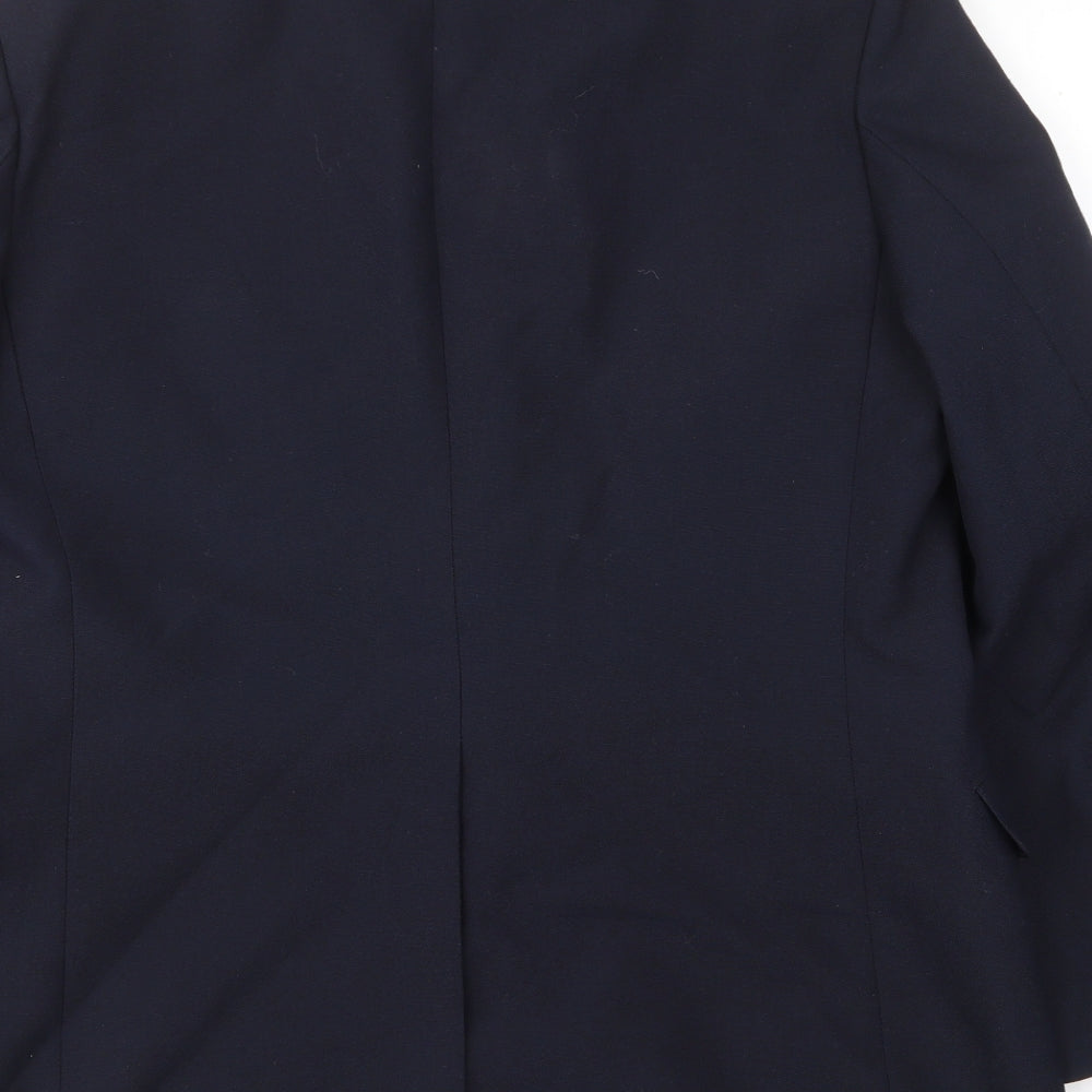 St Michael Mens Blue Wool Jacket Suit Jacket Size 42 Regular - Inside pockets