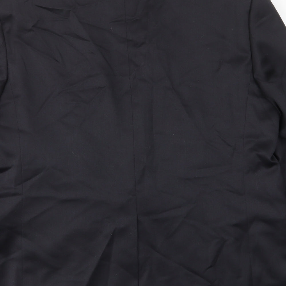 Marks & Spencer Mens Black Wool Jacket Suit Jacket Size 44 Regular - Inside pockets