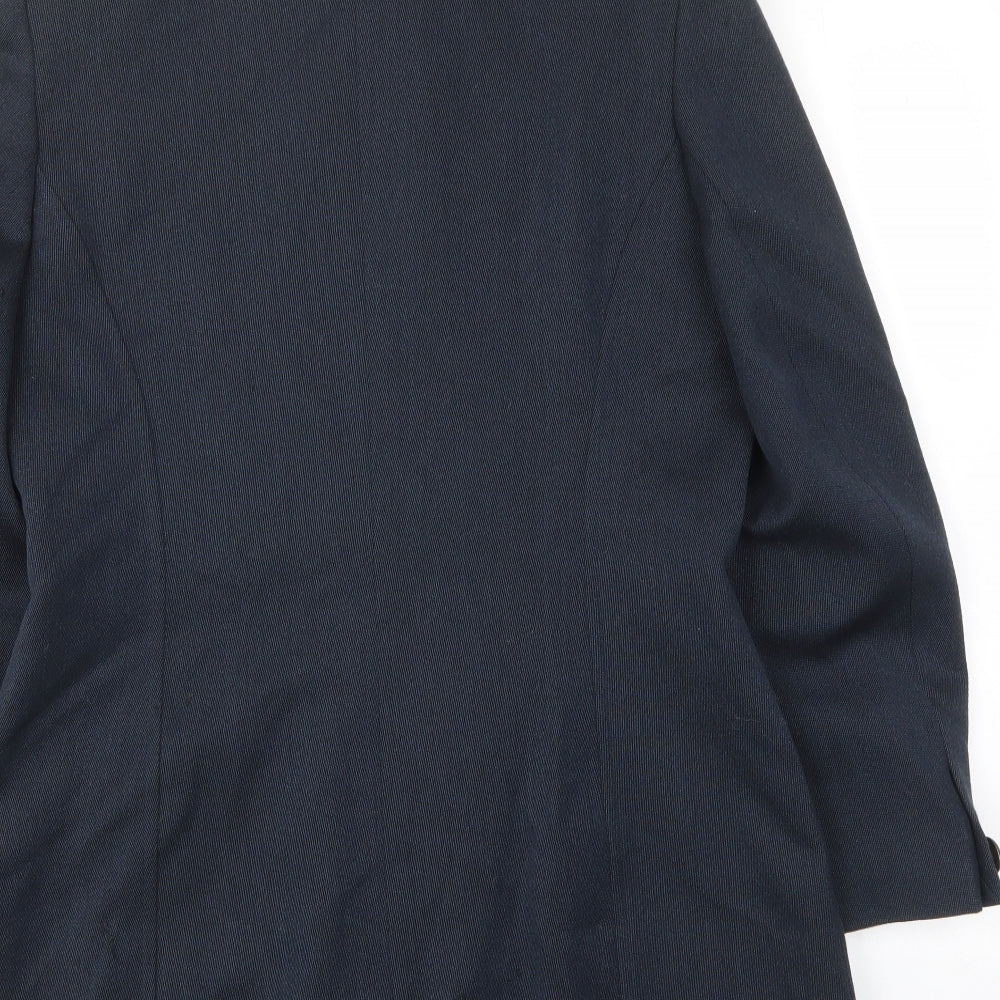Next Womens Blue Jacket Coat Size 12 Button - Pockets