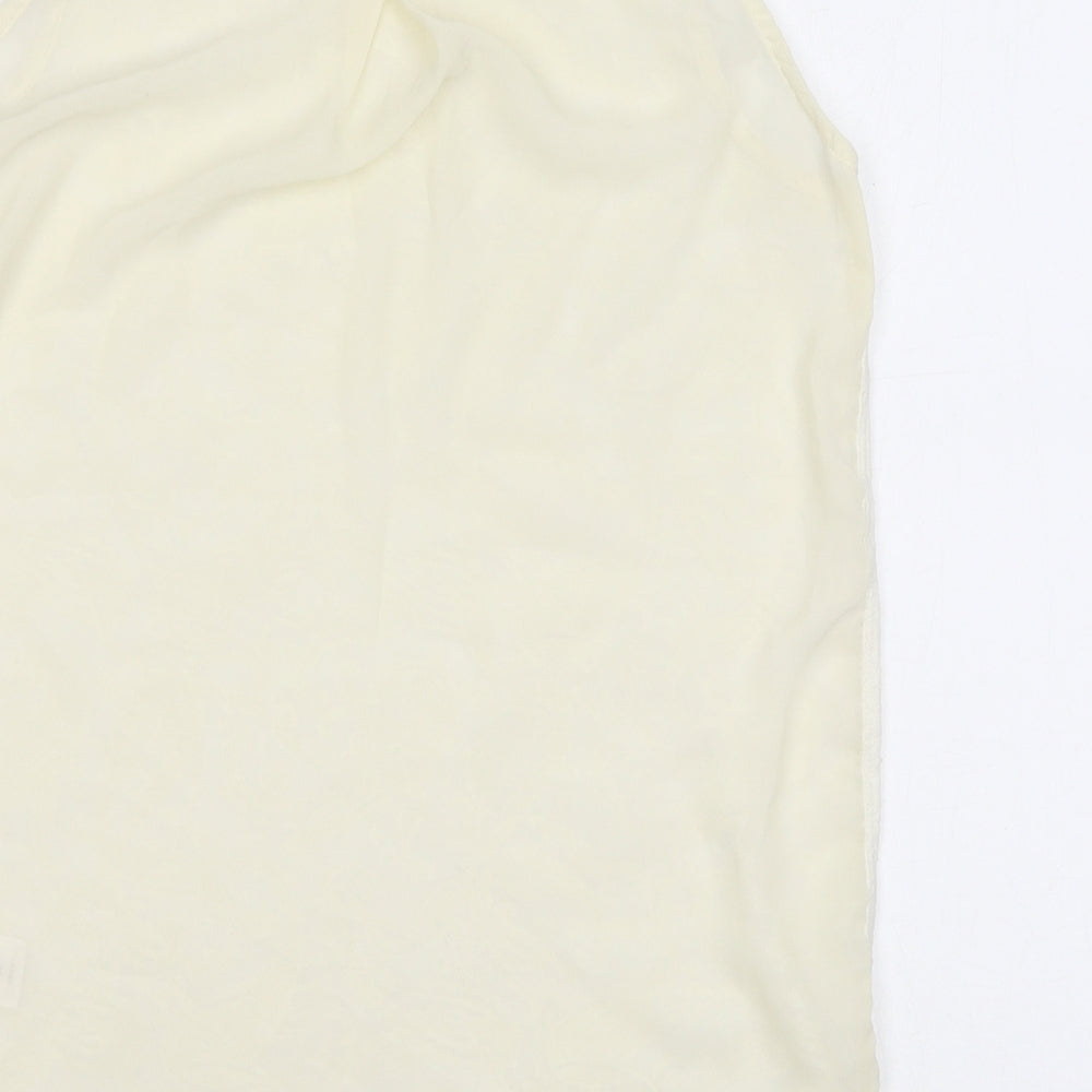 NEXT Womens Ivory Paisley Cotton Basic Tank Size 8 Round Neck
