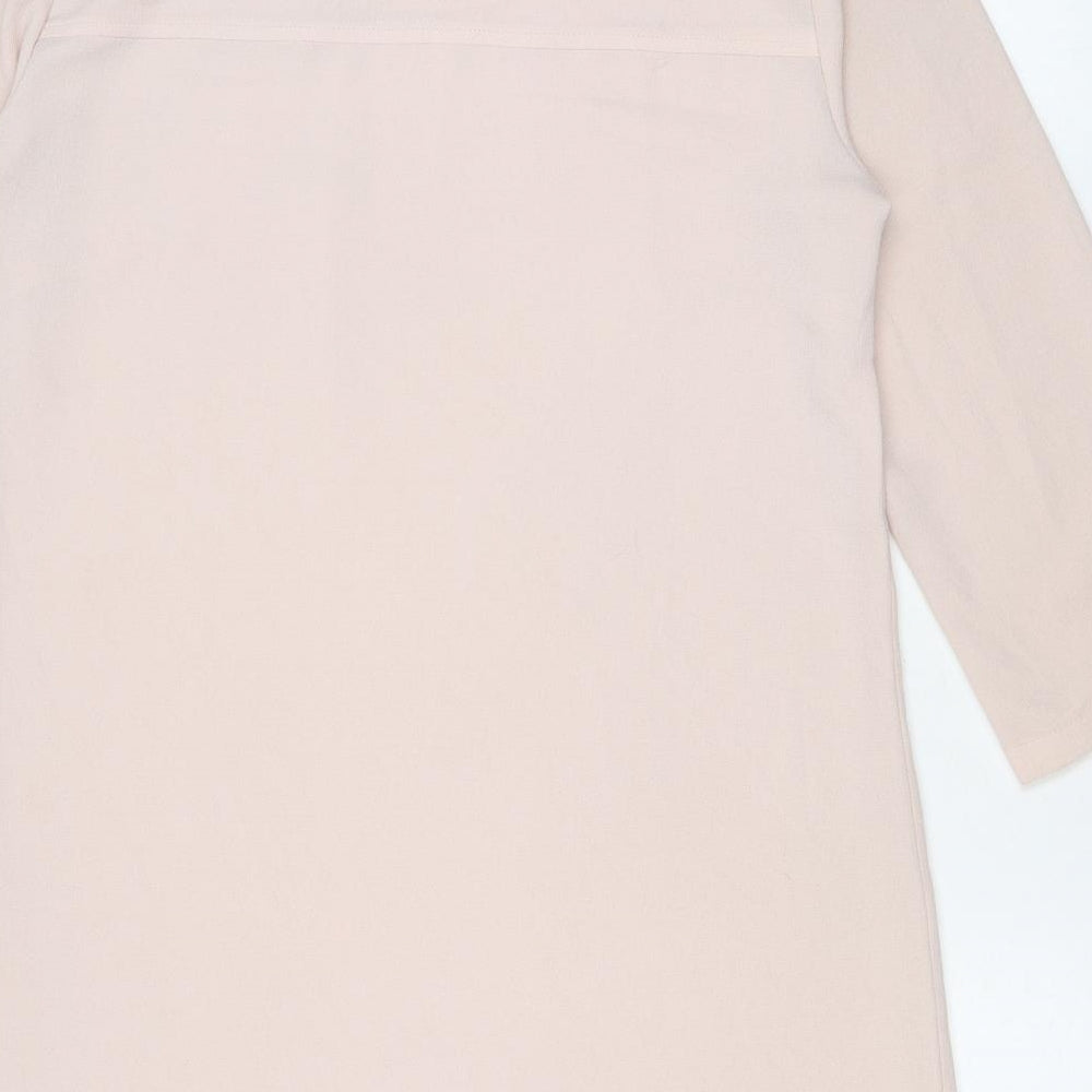 Mango Womens Pink Polyester A-Line Size M Scoop Neck Pullover