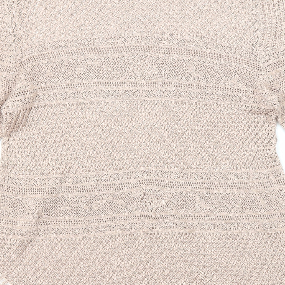 NEXT Womens Pink Boat Neck Viscose Pullover Jumper Size 16