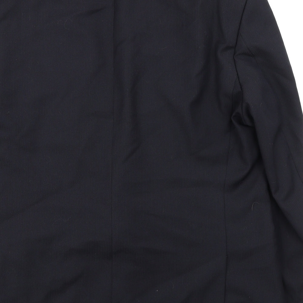 Marks & Spencer Mens Blue Polyester Jacket Suit Jacket Size 42 Regular - Smart
