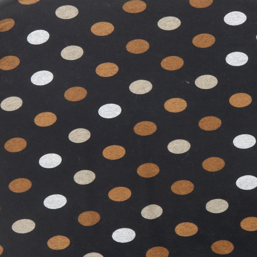 Stella Morgan Womens Black Boat Neck Polka Dot Polyester Pullover Jumper Size 10 - Oversized
