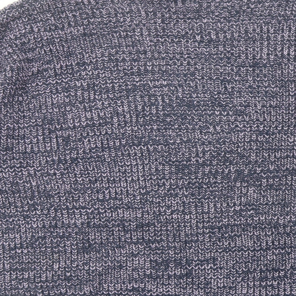Capsule Womens Purple V-Neck Acrylic Pullover Jumper Size L