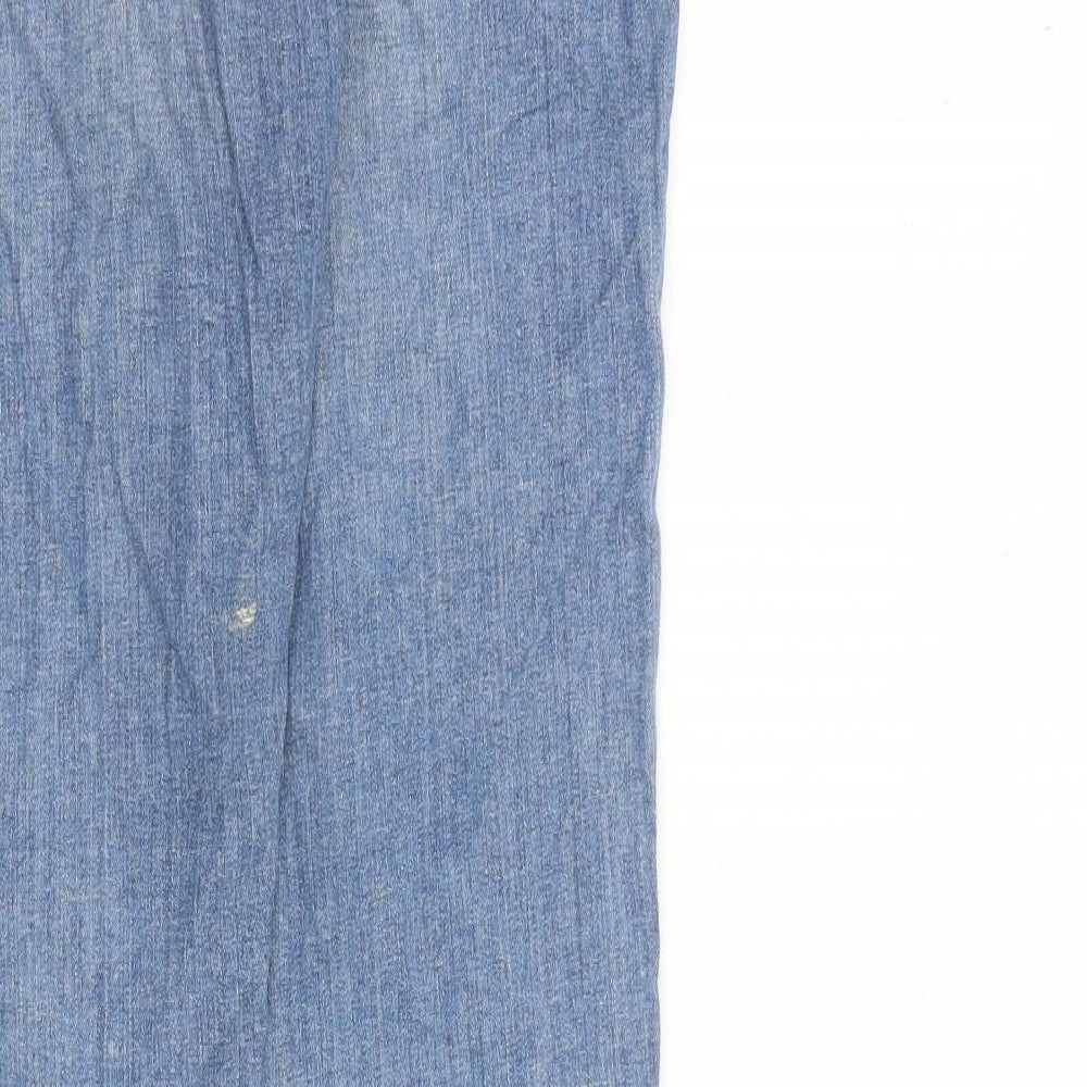 H&M Womens Blue Cotton Straight Jeans Size 28 in L32 in Regular Zip