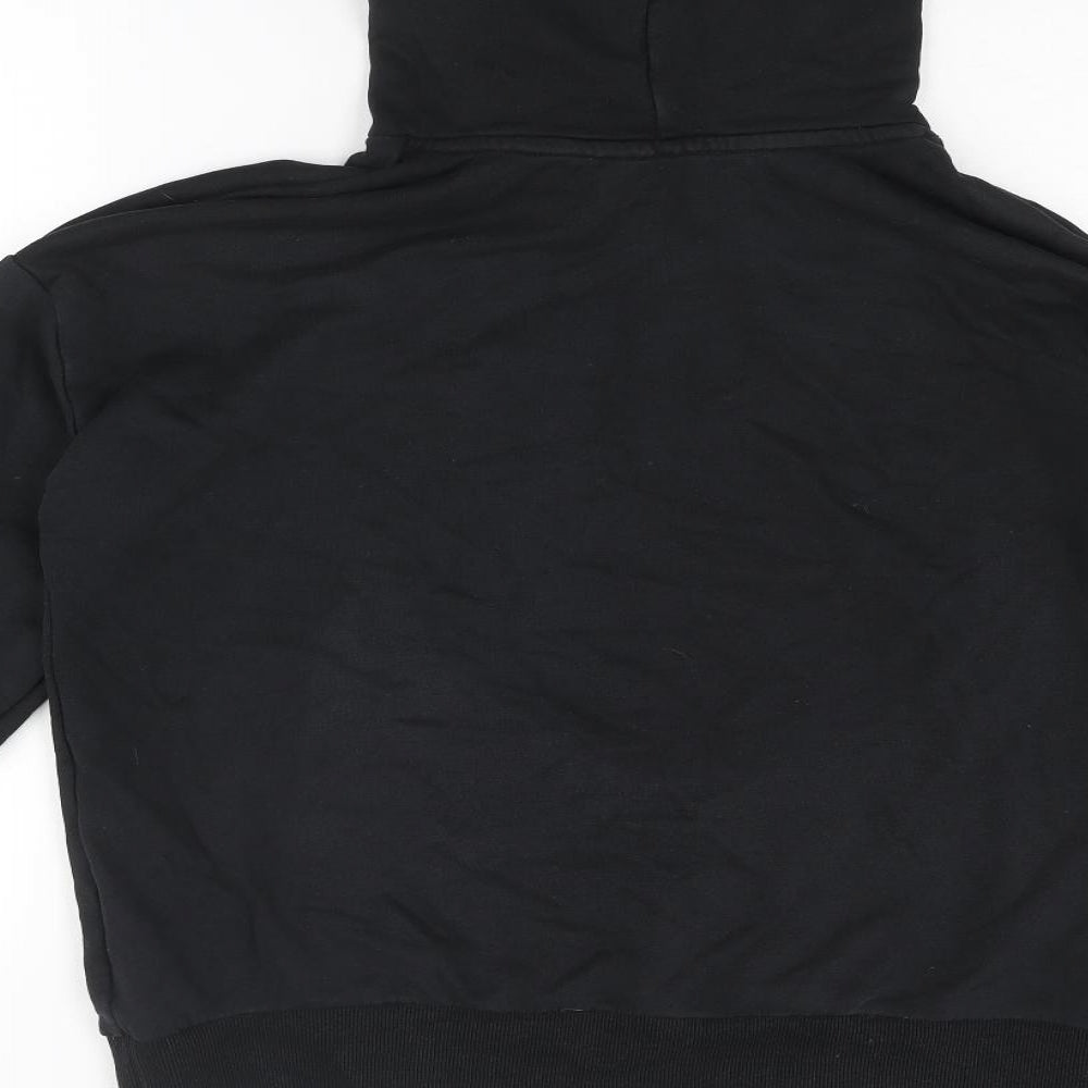 USA Pro Womens Black Polyester Pullover Hoodie Size 16 Pullover - Embroidered Logo