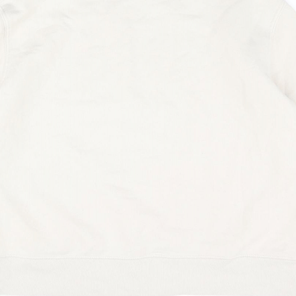 Zara Womens Beige Cotton Pullover Sweatshirt Size M Pullover