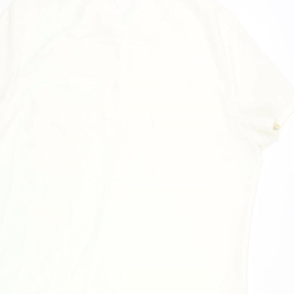 BHS Womens Ivory Polyester Basic Button-Up Size 16 Collared