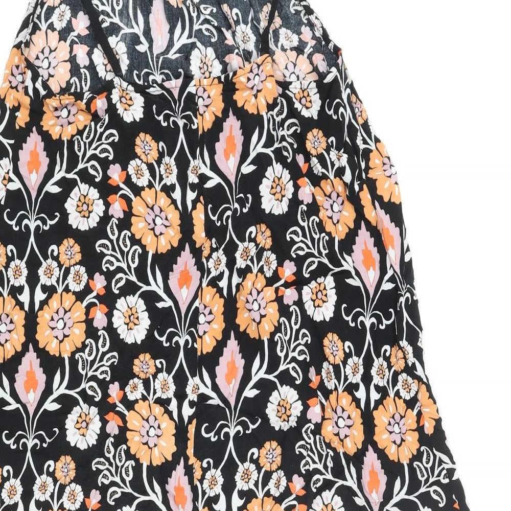 Warehouse Womens Multicoloured Geometric Viscose A-Line Size 12 Round Neck Pullover - Floral Print