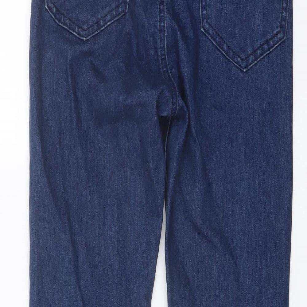 The Rockn Rev Womens Blue Cotton Skinny Jeans Size 8 L29 in Regular Button