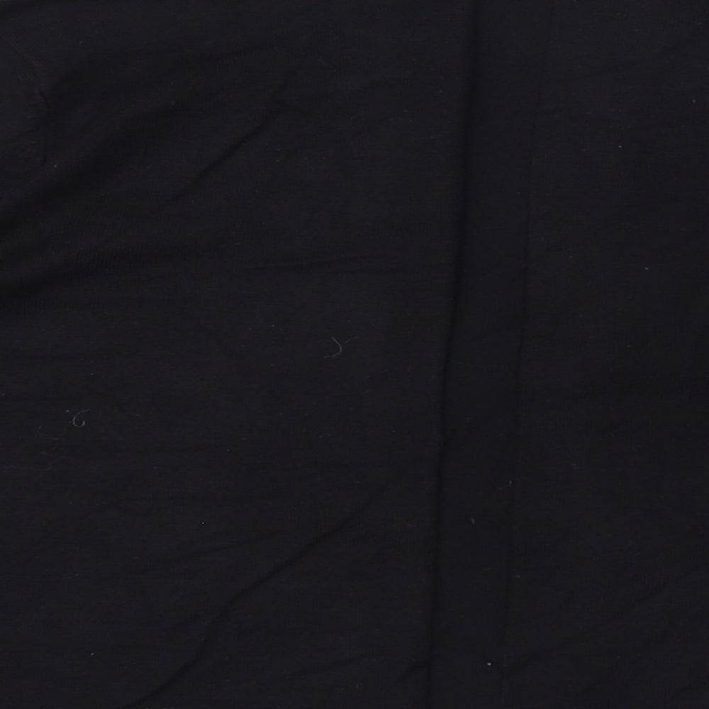 M&Co Womens Black V-Neck Viscose Cardigan Jumper Size 12