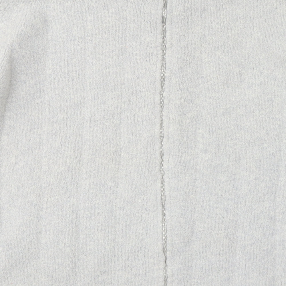 French Connection Womens Grey Mock Neck Acrylic Full Zip Jumper Size XS