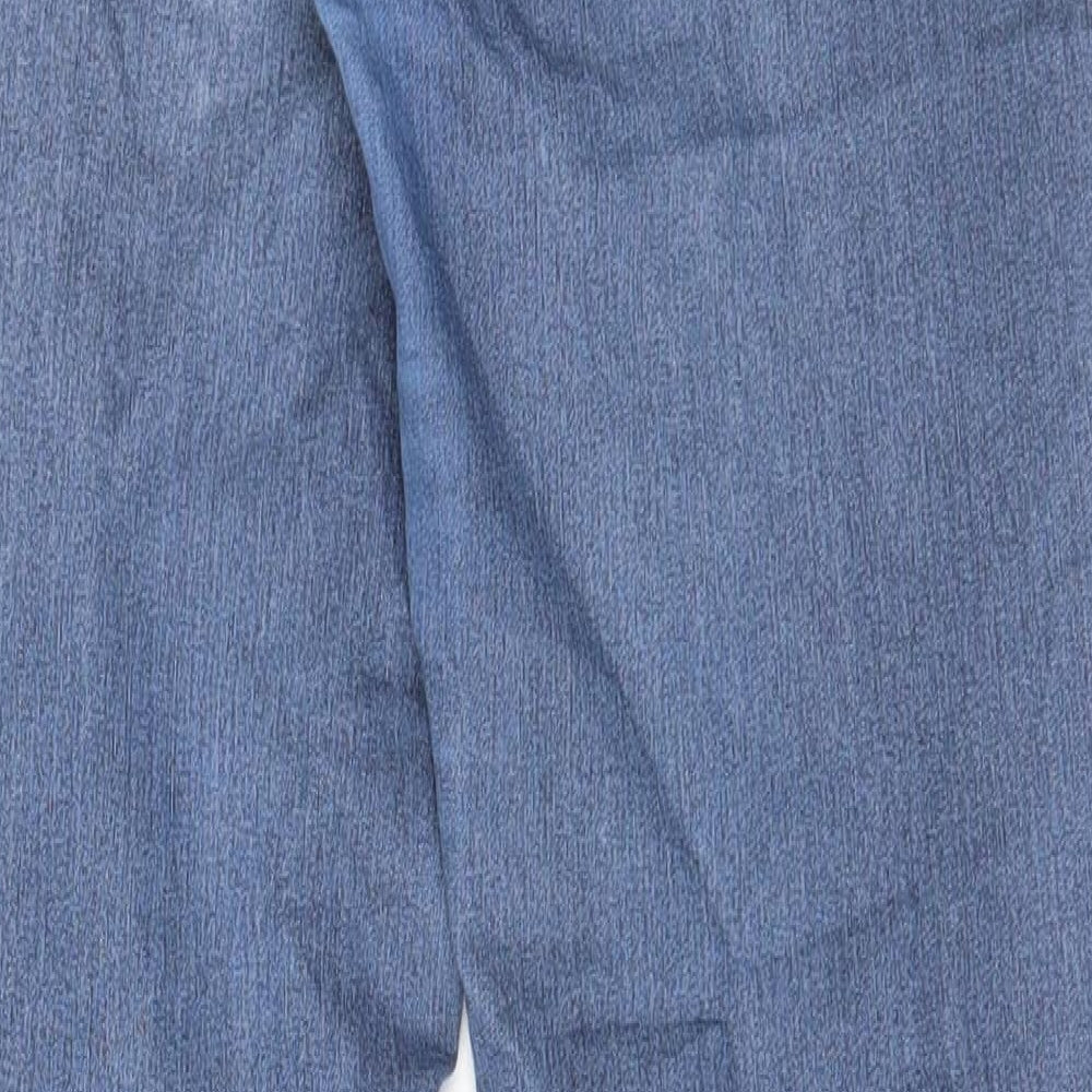 H&M Womens Blue Cotton Straight Jeans Size 29 in L32 in Regular Zip - Pockets, Belt Loops