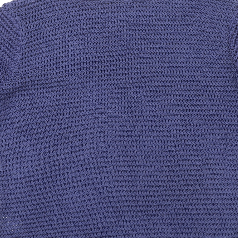 Damart Womens Blue Boat Neck Acrylic Pullover Jumper Size M