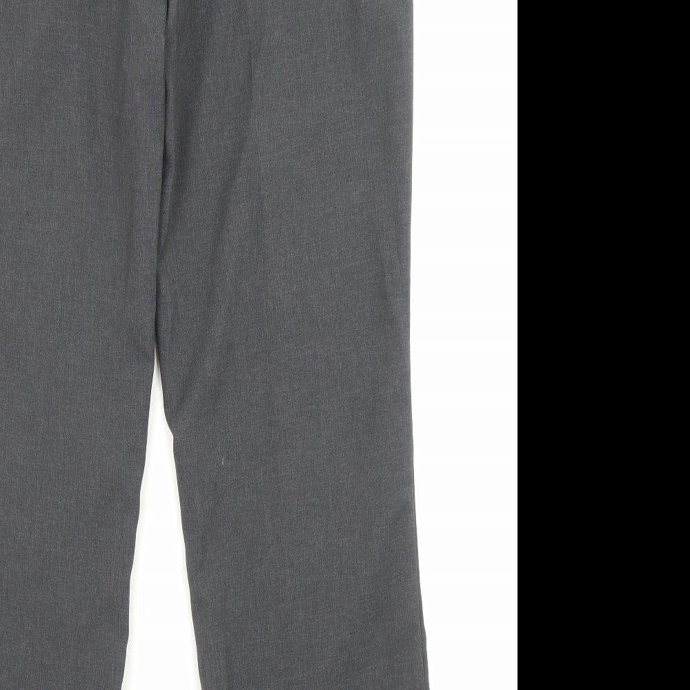 Damart Womens Grey Polyester Trousers Size 8 L26 in Regular Zip - Pockets