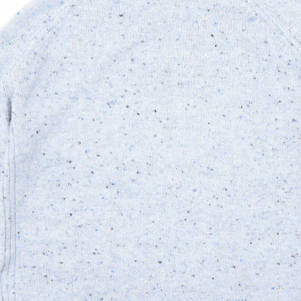 Marks & Spencer Womens Blue Round Neck Acrylic Pullover Jumper Size S