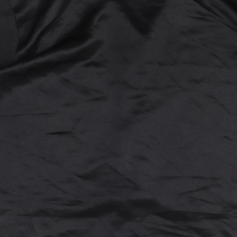 Nahila London Womens Black Polyester Basic Button-Up Size 18 Collared
