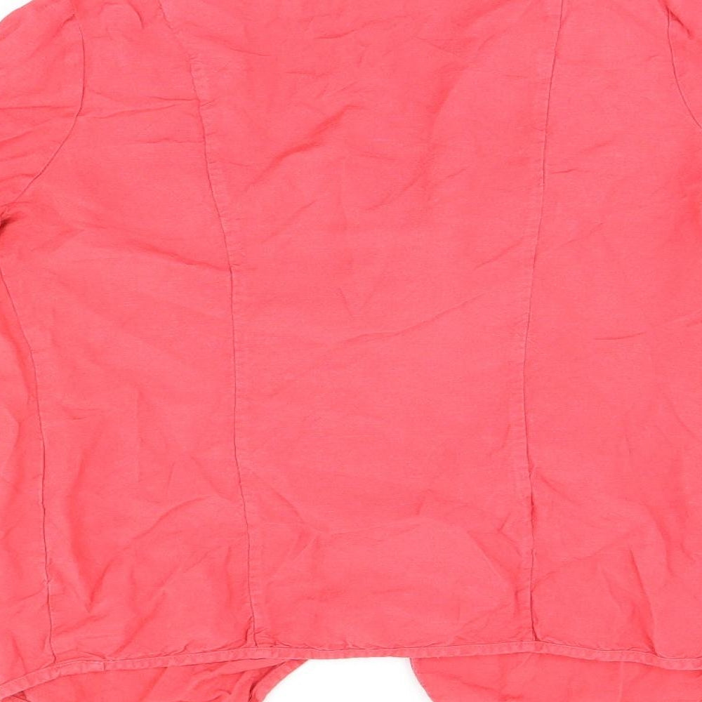 Monsoon Womens Pink Viscose Wrap Blouse Size 10 V-Neck