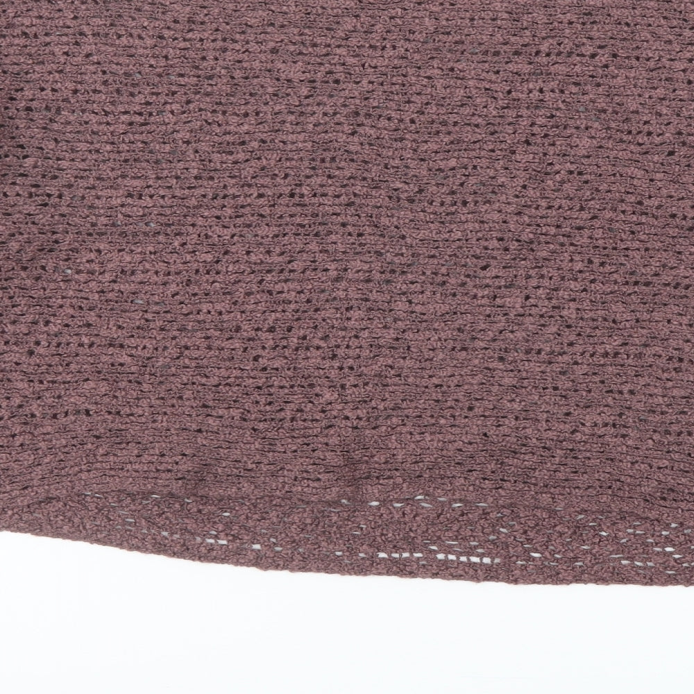 Cashel Womens Purple Boat Neck Acrylic Pullover Jumper Size XL