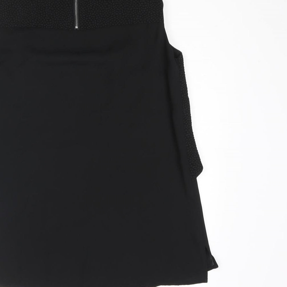 Warehouse Womens Black Polyester Camisole Blouse Size 10 Round Neck - Layered