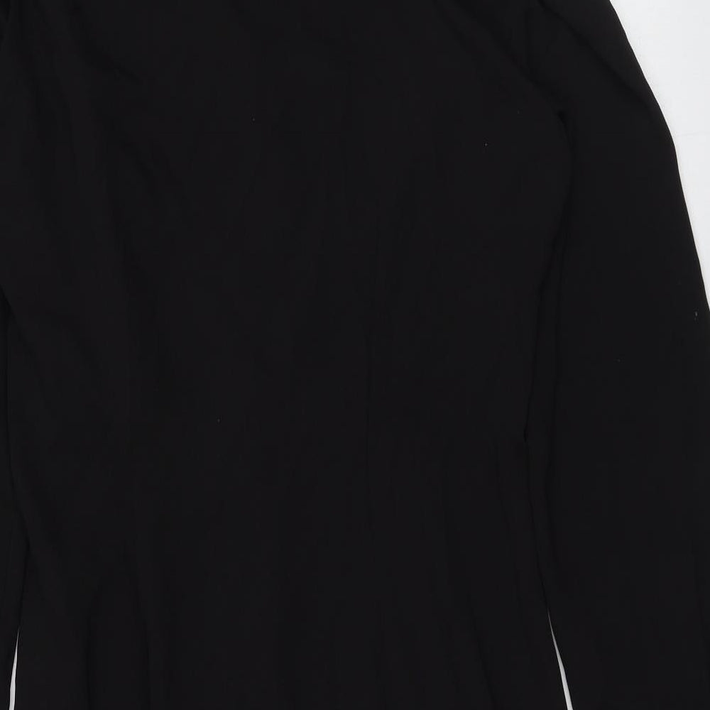 Very Womens Black Polyester Mini Size 12 Collared Zip