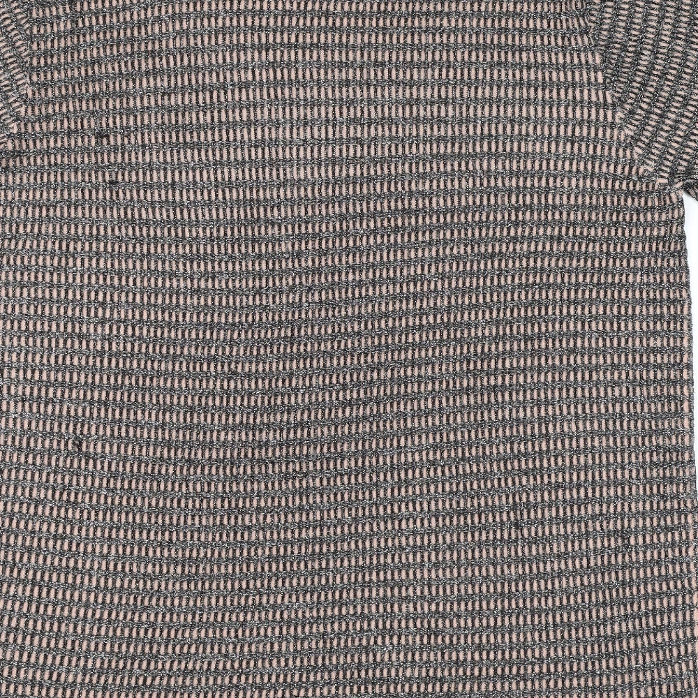 Zara Womens Multicoloured Check Polyester T-Shirt Dress Size M Round Neck Pullover