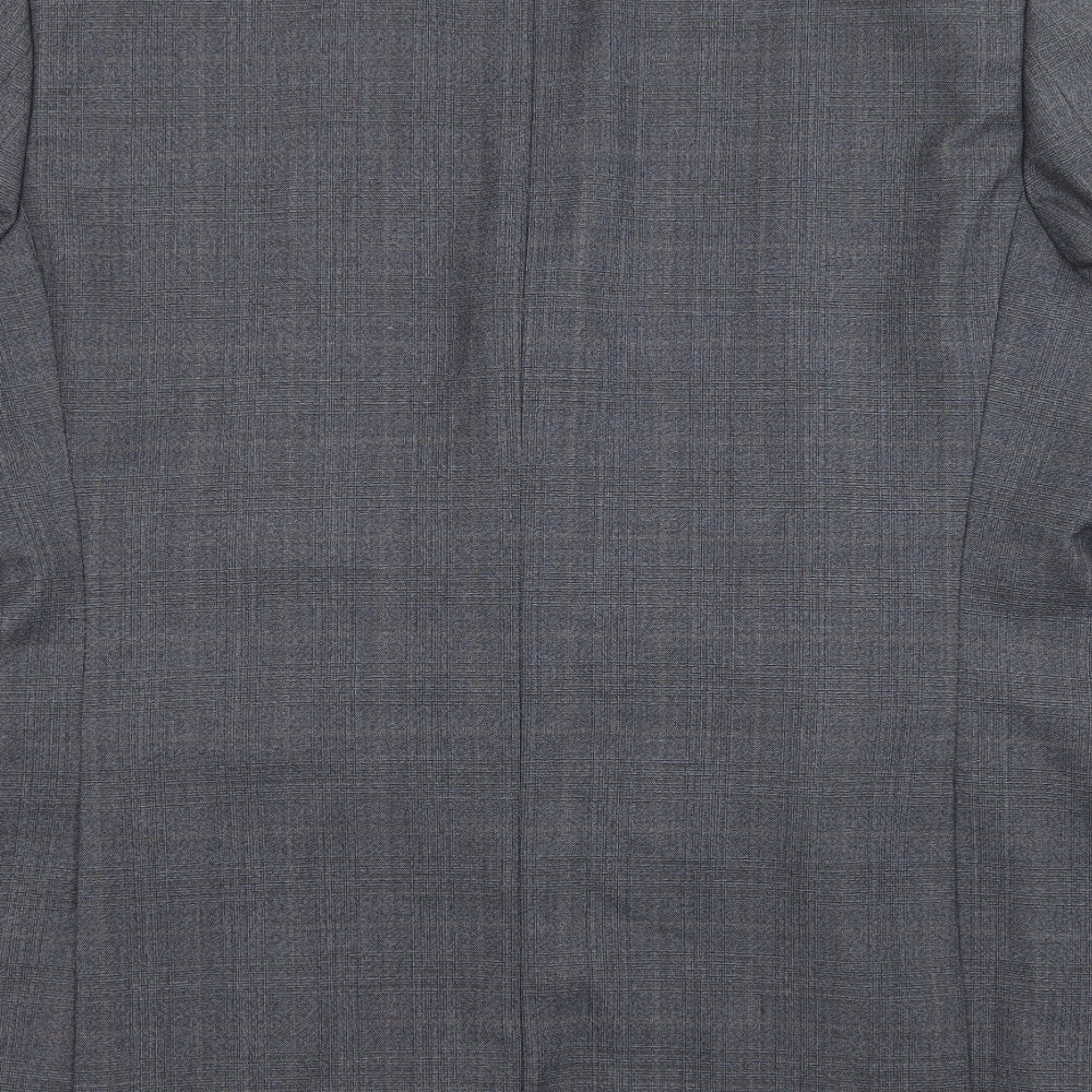 Chester Mens Blue Wool Jacket Suit Jacket Size 46 Regular