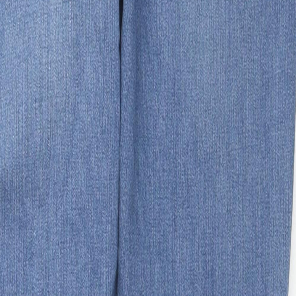 Next Womens Blue Cotton Skinny Jeans Size 10 L28 in Regular Zip