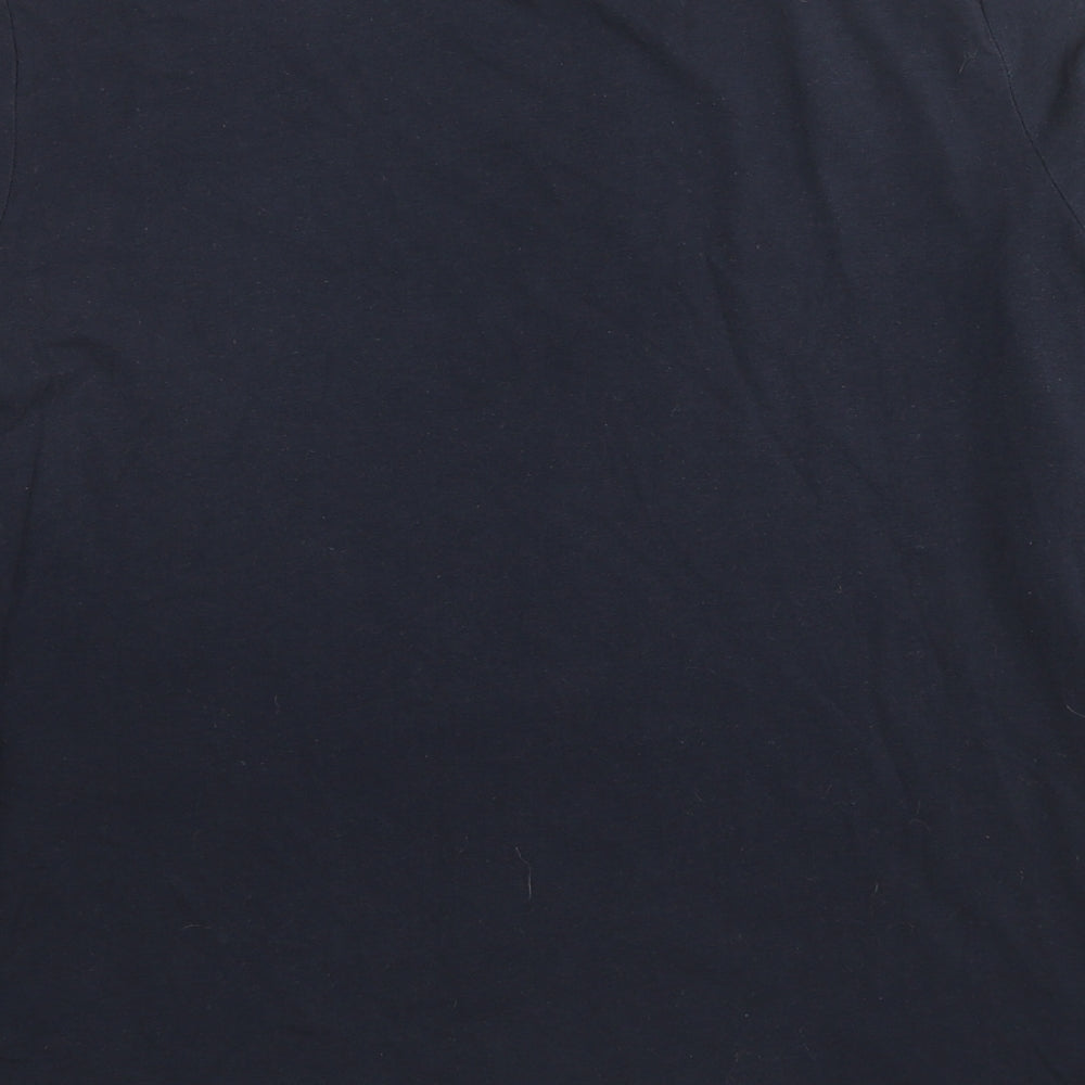 Tatuum Womens Blue Cotton Basic Blouse Size M V-Neck