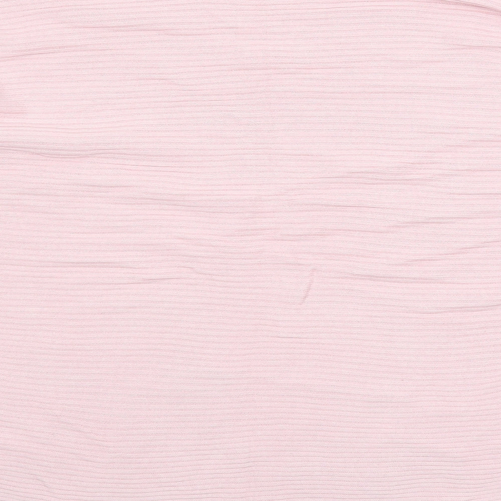 H&M Womens Pink Boat Neck Cotton Pullover Jumper Size XS - Oversized